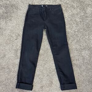 KUT From the Cloth Women's 4 Catherine Boyfriend Jeans Stretch Straight Leg Goth